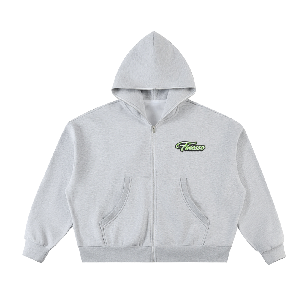 Finesse Full-Zip Boxy Hoodie