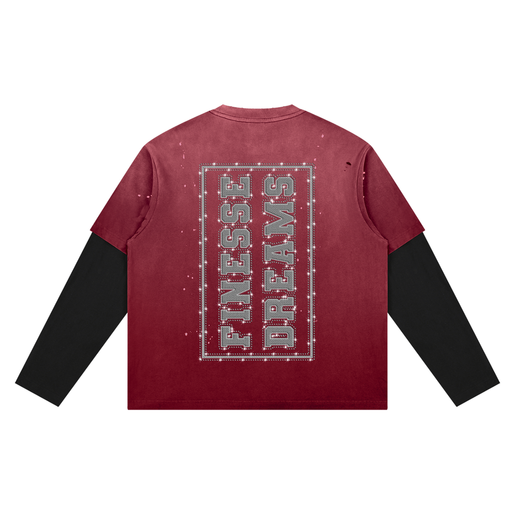 Finesse Vintage Distressed Layer T-Shirt