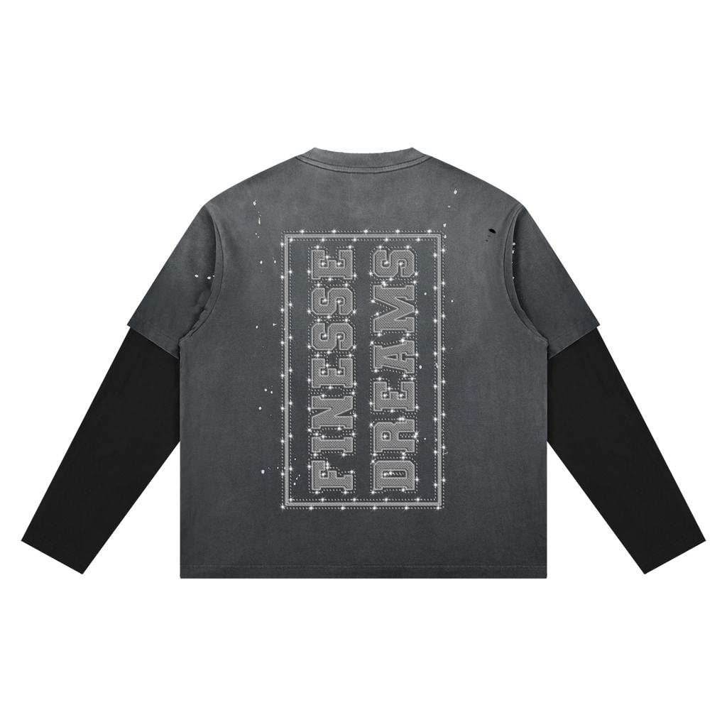 Finesse Vintage Distressed Layer T-Shirt