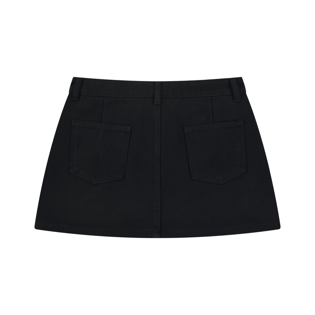 Finesse Women's Studded Denim Mini Skirt