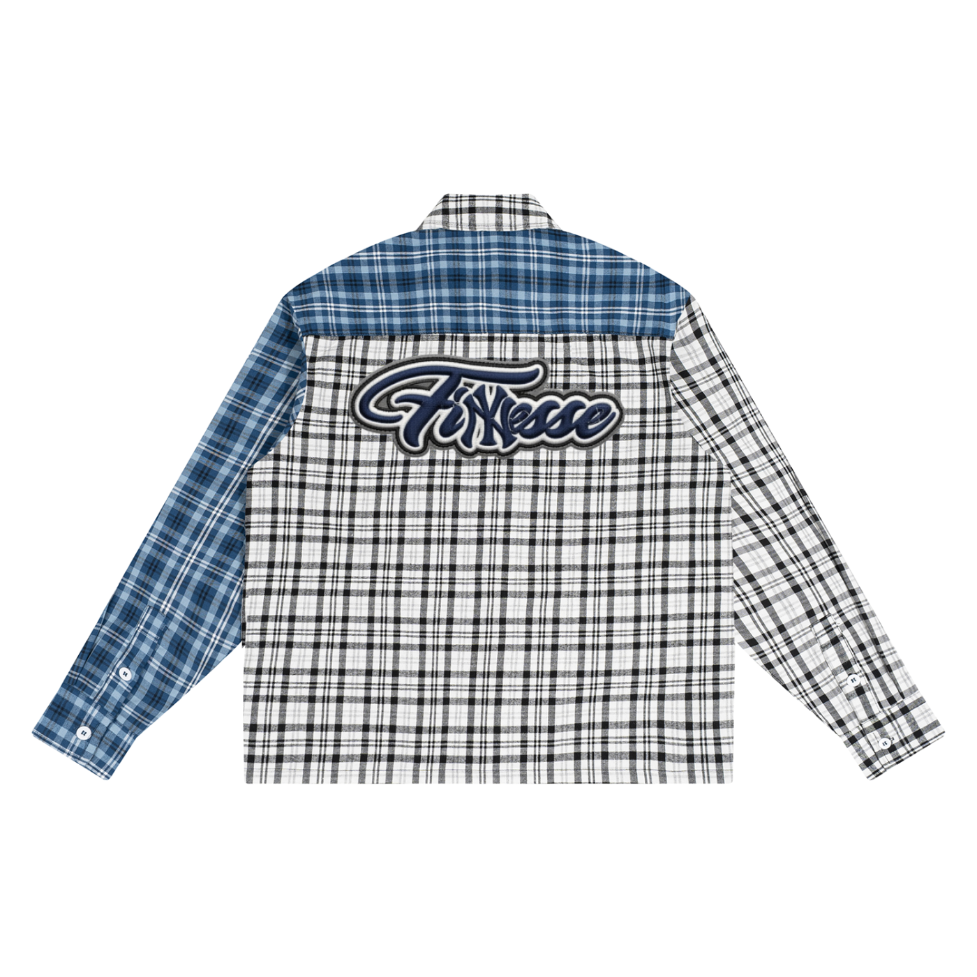 Finesse Plaid Color Block Shirt