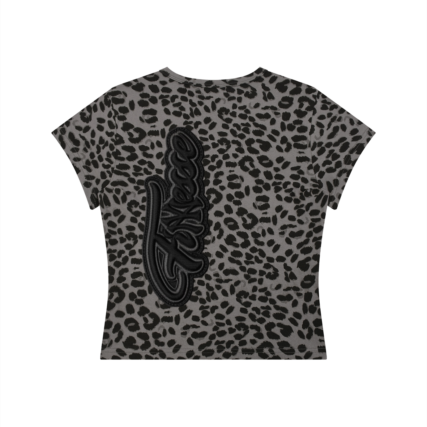 Finesse Women’s Leopard Print Crop T-Shirt