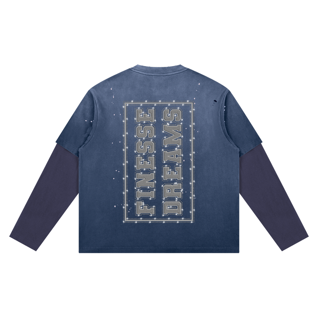 Finesse Vintage Distressed Layer T-Shirt
