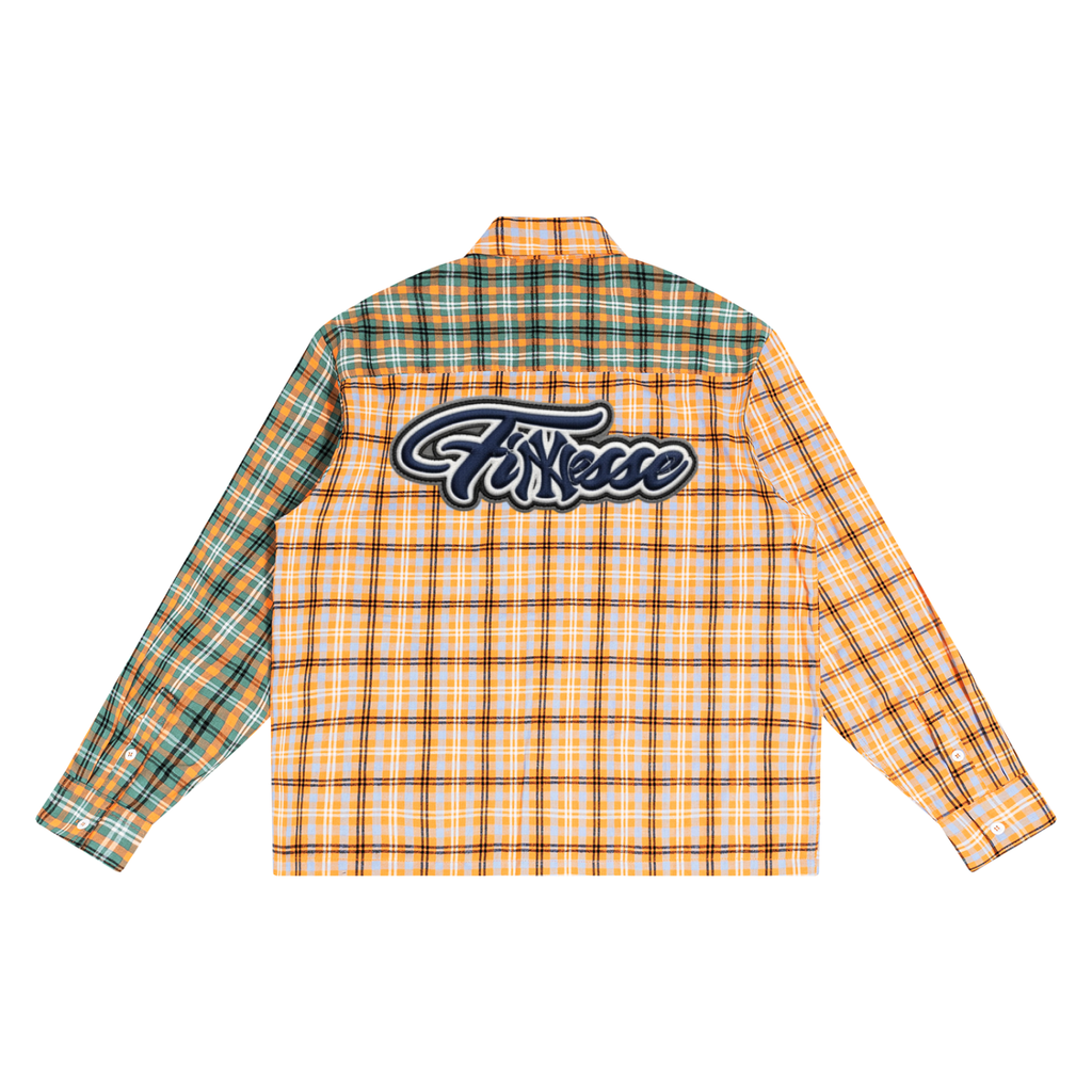 Finesse Plaid Color Block Shirt