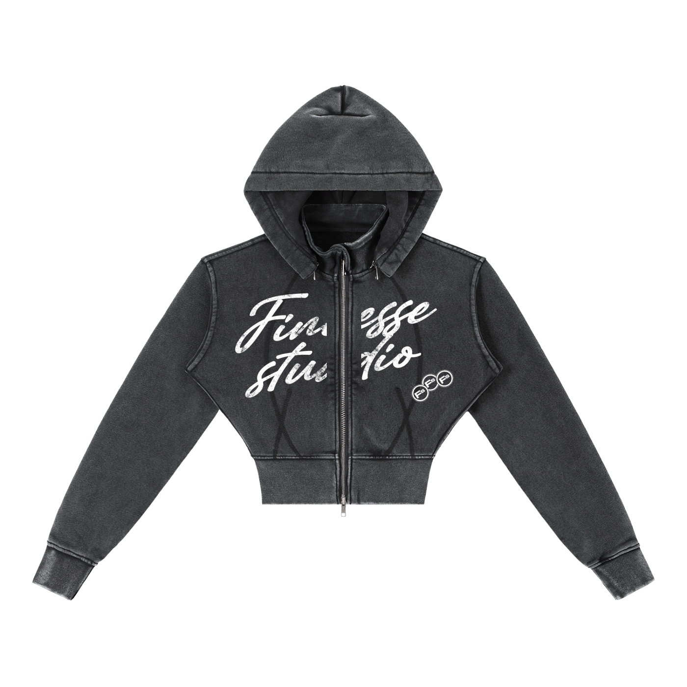 Finesse Women’s Vintage Cropped Hoodie