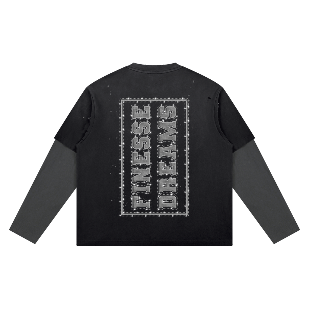 Finesse Vintage Distressed Layer T-Shirt